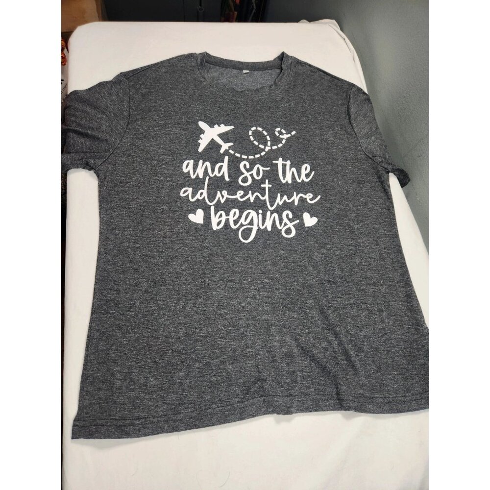 Vacation Shirt, And So The Adventure Begins Shirts Size Large